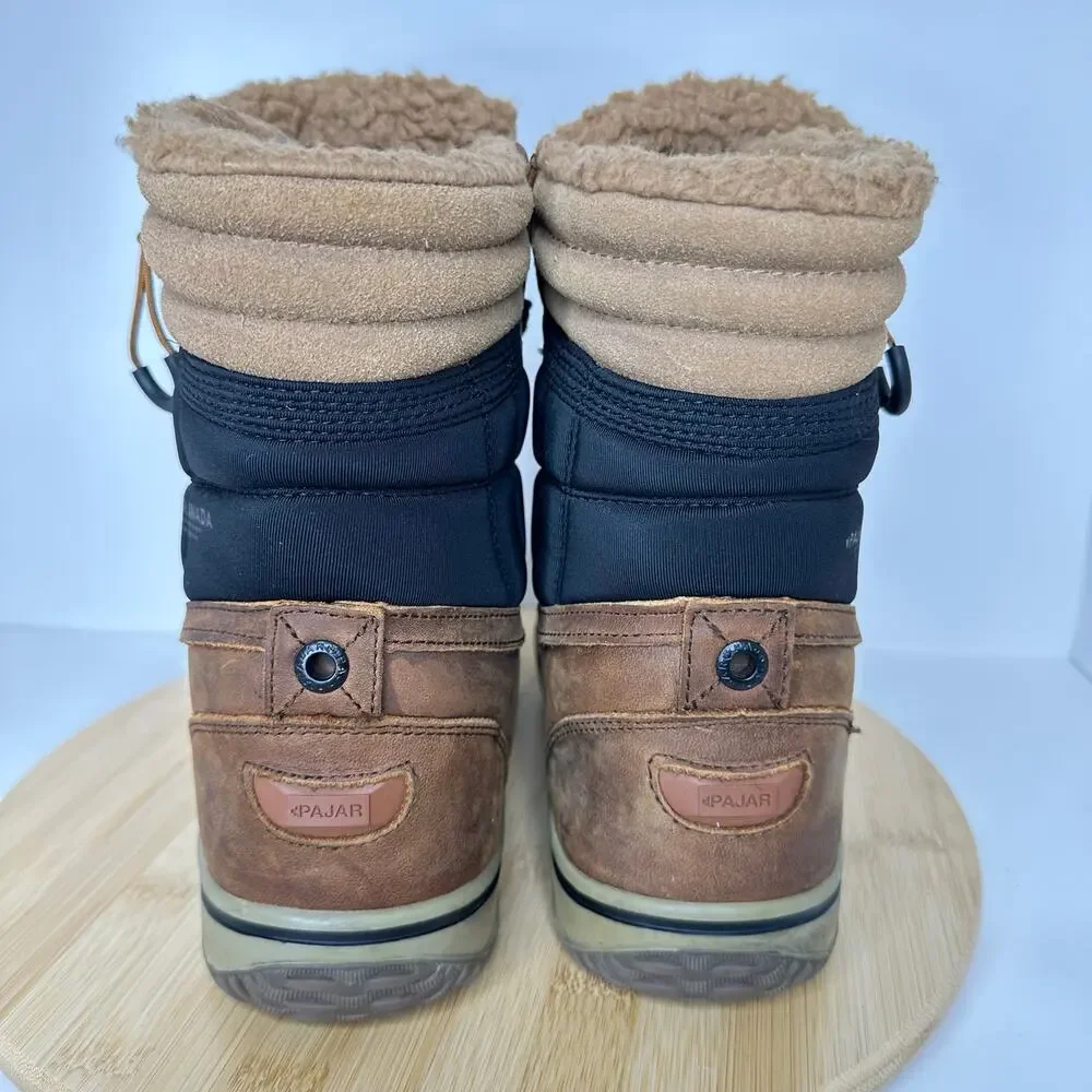 Pajar Trooper 2.0 Boot Brown Black Leather Waterproof Winter Boots Mens Sz 8 NEW - Picture 7 of 7
